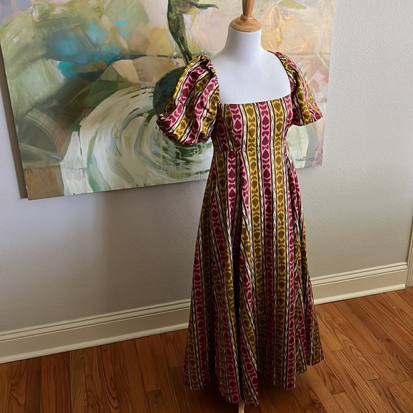 Hill House Matilda Dress Ikat topiary print small - Picture 5 of 16